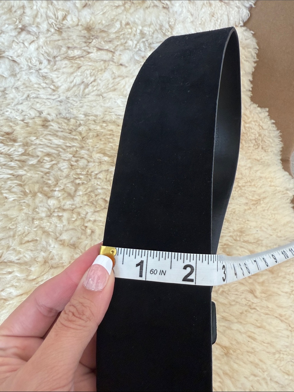 Ralph Lauren Black Suede Wide Belt - Picture 5 of 6